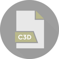 C3d File Format Icon Space In Shapes And Circular Shape Outside png