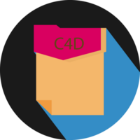 C4d File Format Minimal Icon With Circle png