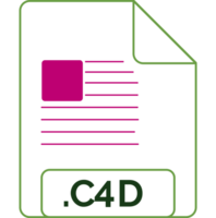 C4d File Icon Little Lines Outline png
