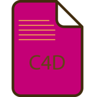 C4d File Icon Fill And Outline Rounded Corners png