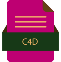 C4d File Icon With Color And Rounded Corners And Folded Doc png