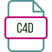 C4d File Icon With Bold Outline png