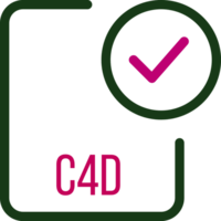 C4d File Icon With Checked Mark png