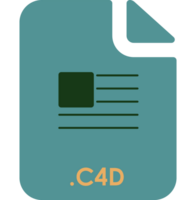 C4d File Icon With Symbol png