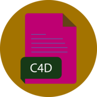 C4d File Extension Icon Black Color Crisp Corners Circular Shape png