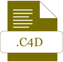 C4d File Extension Icon Fill With Minimal Colors png
