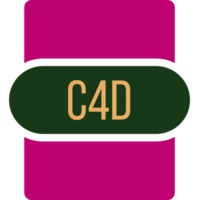 C4d File Extension Icon Rounded And Color Fill png