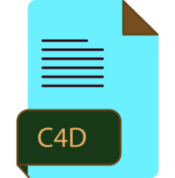 C4d File Extension Icon Rounded Lines And Crisp Corners png