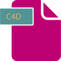 C4d File Format Icon Rounded Shapes And Spacing png