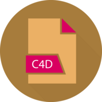 C4d File Format Icon Space In Shapes And Circular Shape Outside png