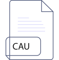 Cau File Extension Icon Black Color Crisp Corners Circular png