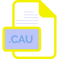 Cau File Extension Icon Color Fill Rounded Corners Inside Transparent png