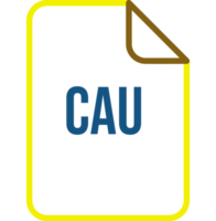 Cau File Extension Icon With Black Shadow Circular Icon png