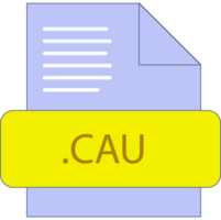 Cau File Extention Icon Old Minimal Color Fill png