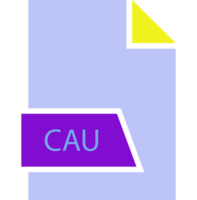 Cau File Format Icon And Circular Outside png