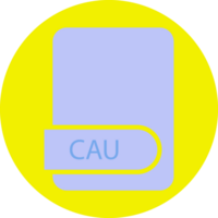 Cau File Format Icon Black Outline And Light Color png