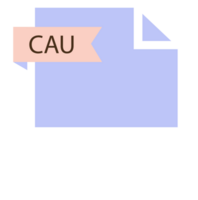 Cau File Format Minimal Icon With Black Outline png