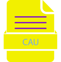Cau File Icon Black Outline png
