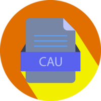 Cau File Icon With Color And Rounded Corners And Folded Doc png
