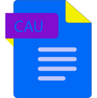 Cau File Icon With Folded Style Document png