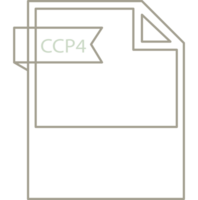 Ccp4 File Format Icon Black Outline And Light Color Text png