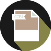 Ccp4 File Format Icon And Black Shadow Circular Shape png