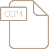 Ccp4 File Format Icon Rounded Shapes Outline png