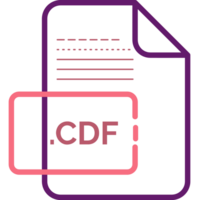 Cdf File Extension Icon Little Dot And Color Fill png