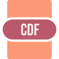 Cdf File Extension Icon Rounded And Color Fill png