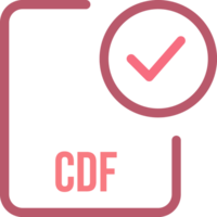 Cdf File Icon With Checked Mark png