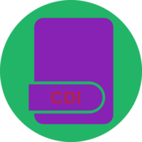 Cdi File Format Icon Circular Shape png