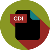 Cdi File Format Icon Rounded Shapes With Circle Outside png