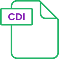 Cdi File Format Icon Rounded Shapes Outline png
