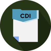 Cdi File Format Minimal Icon With Circular Shape png