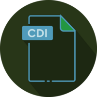 Cdi File Format Minimal Icon With Circle Outside png