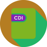Cdi File Icon Jelly Bean And Maroon Flush Color In Circular Shape png