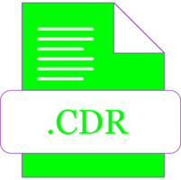 Cdr File Extension Icon Fill With Minimal Colors png