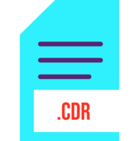 Cdr File Extension Icon Minimal Colro Fill png