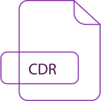 Cdr File Extension Icon Raw Thicker Outline png