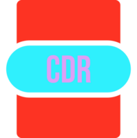 Cdr File Extension Icon Rounded And Color Fill png