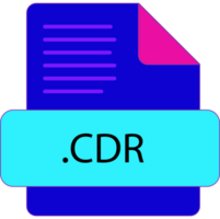 Cdr File Extention Icon Old Minimal Color Fill png