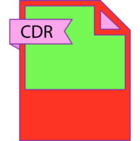 A file with the word cdr on it png