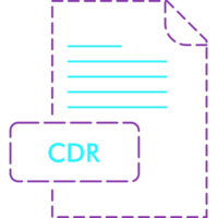 Cdr File Format Icon Rounded Outline png