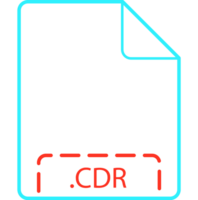 Cdr File Icon Deep Rounded Outline png