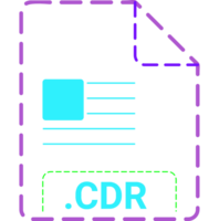 Cdr File Icon Minsk Dashed Rounded Outline png