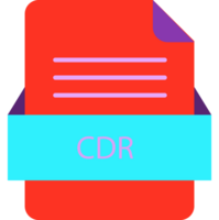 Cdr File Icon With Color And Rounded Corners And Folded Doc png