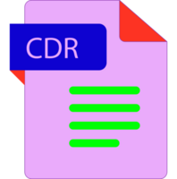 Cdr File Icon With Folded Style Document png