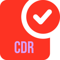 Cdr Ip File Icon With Black Checked Mark png