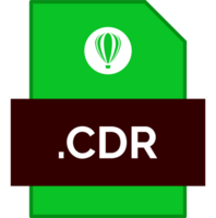 Cdr File Extension Icon Fill Crisp Corners With Symbol png