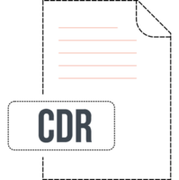 Cdr File Format Icon Dashed Outline png